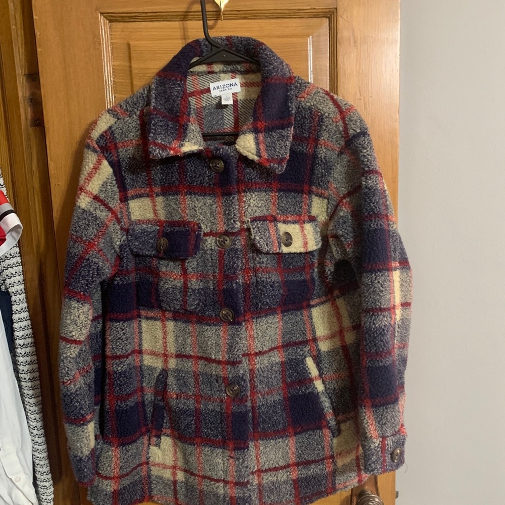 Flannel button down jacket